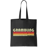 Grambling La Louisiana Funny City Home Roots Gift Retro 80s Tote Bag