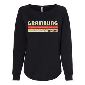 Grambling La Louisiana Funny City Home Roots Gift Retro 80s Womens California Wash Sweatshirt