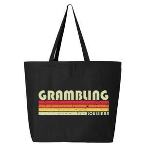 Grambling La Louisiana Funny City Home Roots Gift Retro 80s 25L Jumbo Tote