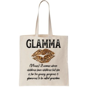 Glamma Leopard Lips Kiss GlamMa Description Mother's Day Tote Bag