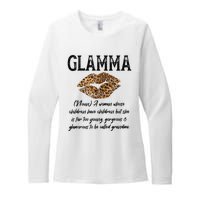 Glamma Leopard Lips Kiss GlamMa Description Mother's Day Womens CVC Long Sleeve Shirt