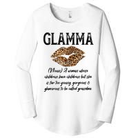 Glamma Leopard Lips Kiss GlamMa Description Mother's Day Women's Perfect Tri Tunic Long Sleeve Shirt