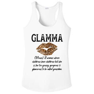 Glamma Leopard Lips Kiss GlamMa Description Mother's Day Ladies PosiCharge Competitor Racerback Tank