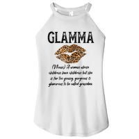 Glamma Leopard Lips Kiss GlamMa Description Mother's Day Women's Perfect Tri Rocker Tank