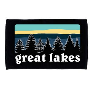 Great Lakes Lake Life Sunset Pine Tree Forest Gift Microfiber Hand Towel