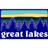 Great Lakes Lake Life Sunset Pine Tree Forest Gift Bumper Sticker