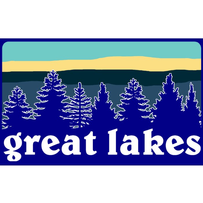 Great Lakes Lake Life Sunset Pine Tree Forest Gift Bumper Sticker