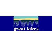 Great Lakes Lake Life Sunset Pine Tree Forest Gift Bumper Sticker