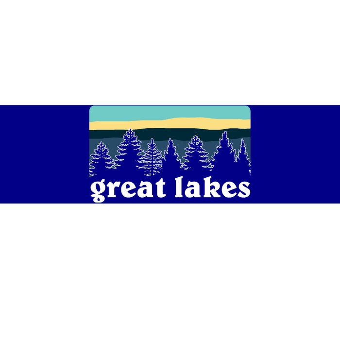 Great Lakes Lake Life Sunset Pine Tree Forest Gift Bumper Sticker