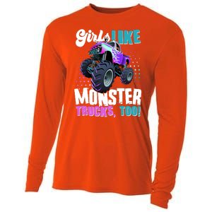 Girls Like Monster Trucks Too! Cooling Performance Long Sleeve Crew