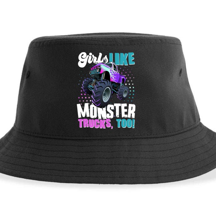 Girls Like Monster Trucks Too! Sustainable Bucket Hat
