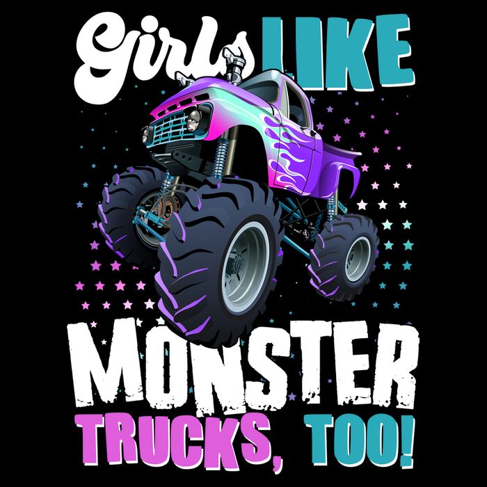 Girls Like Monster Trucks Too! Sustainable Bucket Hat