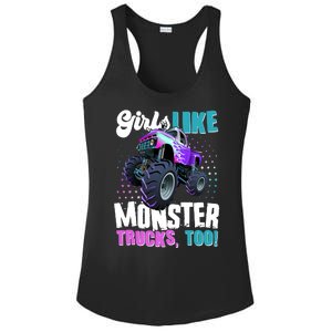 Girls Like Monster Trucks Too! Ladies PosiCharge Competitor Racerback Tank