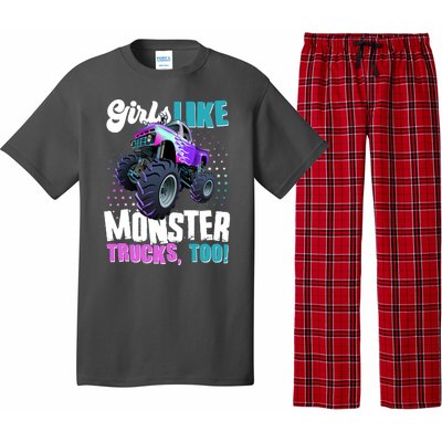 Girls Like Monster Trucks Too! Pajama Set