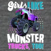 Girls Like Monster Trucks Too! Wool Snapback Cap