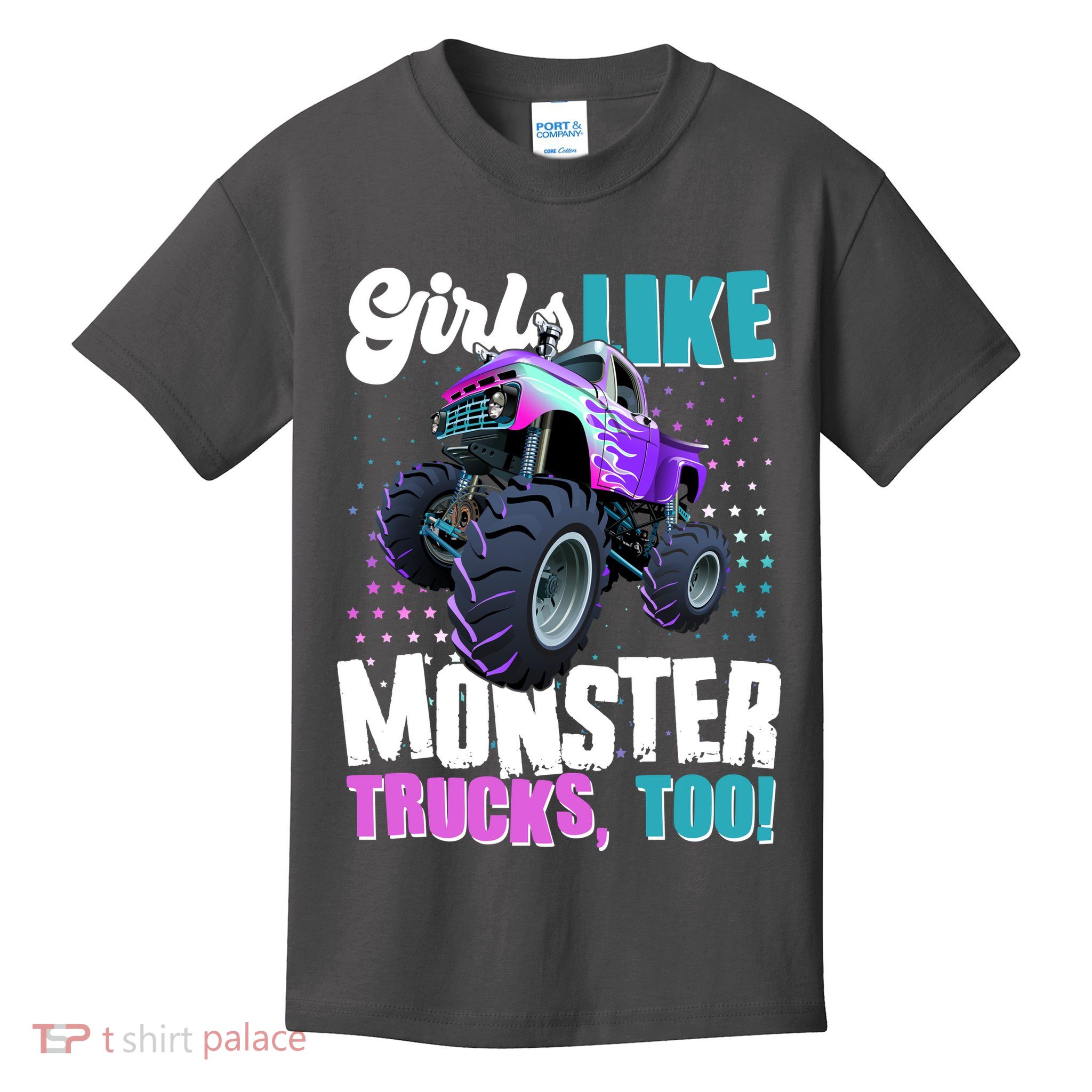 Girls Like Monster Trucks Too! Kids T-Shirt