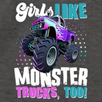 Girls Like Monster Trucks Too! Vector Backpack