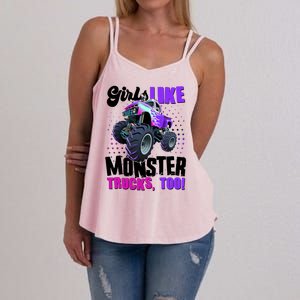 Girls Like Monster Trucks Too! Women's Strappy Tank