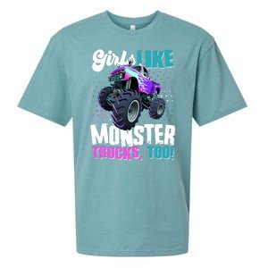 Girls Like Monster Trucks Too! Sueded Cloud Jersey T-Shirt