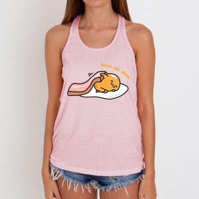 Gudetama Leave Me Alone Bacon Blanket Gift Women's Knotted Racerback Tank