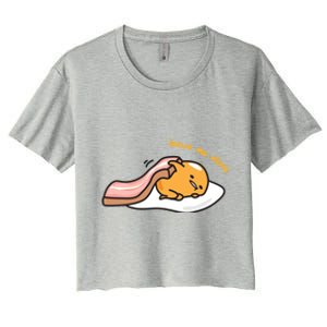 Gudetama Leave Me Alone Bacon Blanket Gift Women's Crop Top Tee