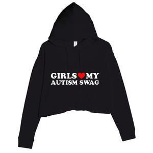 Girl Love My Autism Swag Crop Fleece Hoodie