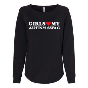 Girl Love My Autism Swag Womens California Wash Sweatshirt