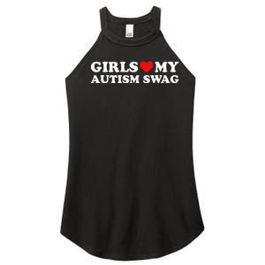 Girl Love My Autism Swag Women's Perfect Tri Rocker Tank