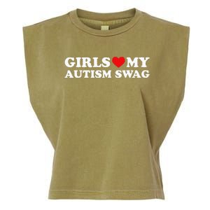 Girl Love My Autism Swag Garment-Dyed Women's Muscle Tee