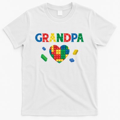 Grandpa Lover Master Builder Building Bricks Blocks Family T-Shirt