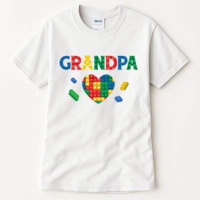 Grandpa Lover Master Builder Building Bricks Blocks Family Tall T-Shirt