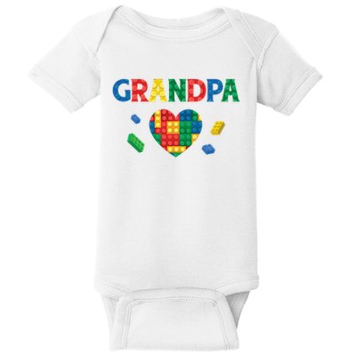 Grandpa Lover Master Builder Building Bricks Blocks Family Baby Bodysuit