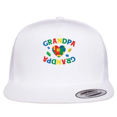Grandpa Lover Master Builder Building Blocks Family Matching Flat Bill Trucker Hat