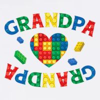 Grandpa Lover Master Builder Building Blocks Family Matching Poster