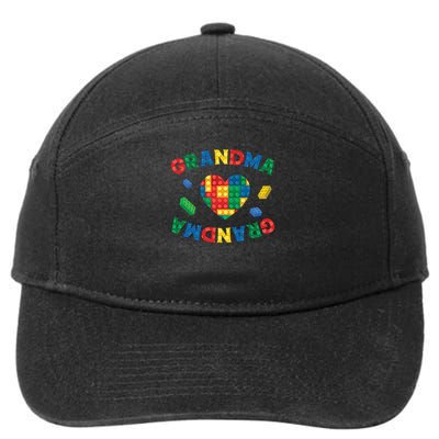 Grandma Lover Master Builder Building Blocks Family Matching 7-Panel Snapback Hat