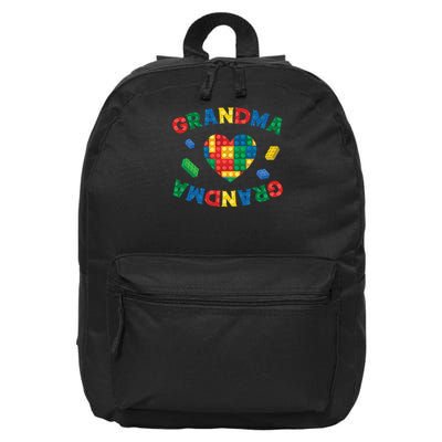 Grandma Lover Master Builder Building Blocks Family Matching 16 in Basic Backpack