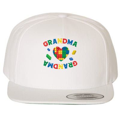Grandma Lover Master Builder Building Blocks Family Matching Wool Snapback Cap