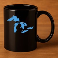 Great Lakes Michigan 11oz C Handle Ceramic Mug