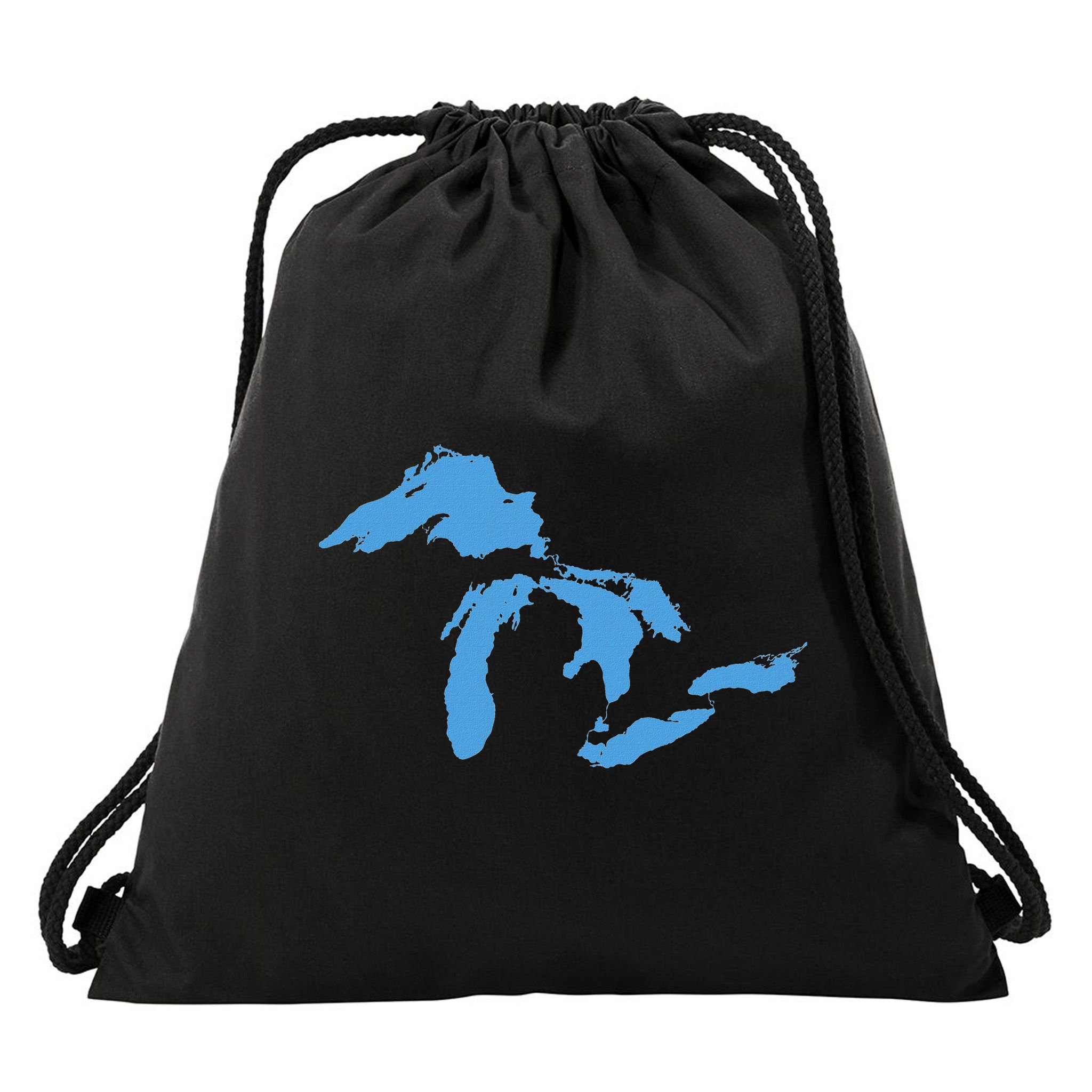 Great Lakes Michigan Drawstring Bag