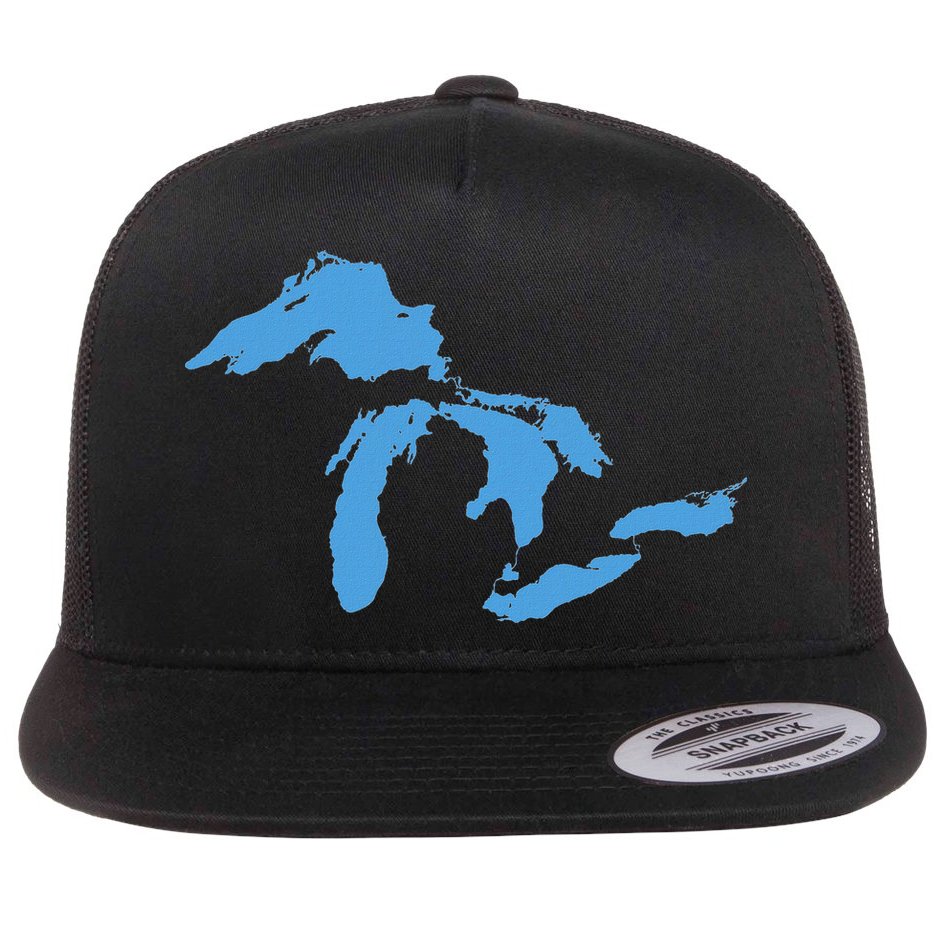 Great Lakes Michigan Flat Bill Trucker Hat