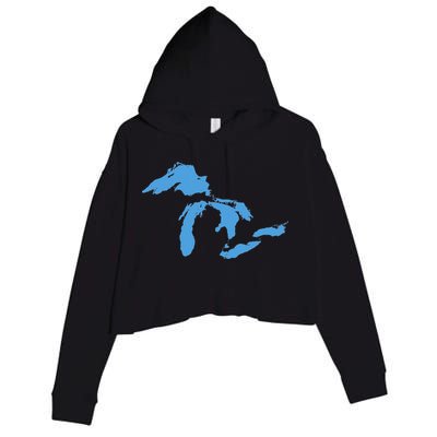 Great Lakes Michigan Crop Fleece Hoodie