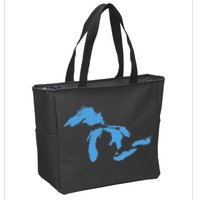Great Lakes Michigan Zip Tote Bag