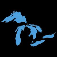 Great Lakes Michigan Zip Tote Bag