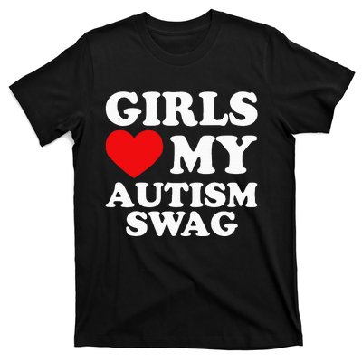 Girl Love My Autism Swag Funny Autistic Boy Gifts Awareness T-Shirt