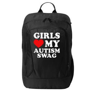 Girl Love My Autism Swag Funny Autistic Boy Gifts Awareness City Backpack