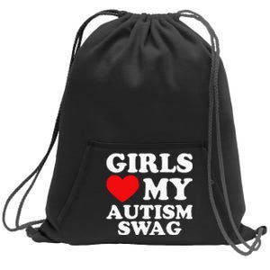 Girl Love My Autism Swag Funny Autistic Boy Gifts Awareness Sweatshirt Cinch Pack Bag