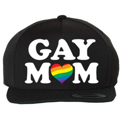 Gay Lesbian Mom Cute Fashion Rainbow Graphic Gift Wool Snapback Cap