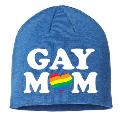 Gay Lesbian Mom Cute Fashion Rainbow Graphic Gift Sustainable Beanie