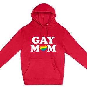 Gay Lesbian Mom Cute Fashion Rainbow Graphic Gift Premium Pullover Hoodie