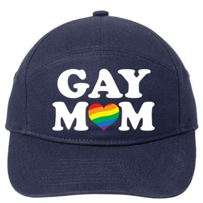 Gay Lesbian Mom Cute Fashion Rainbow Graphic Gift 7-Panel Snapback Hat